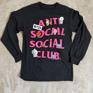 Anti Social Social Club x BT21 Back Track Longsleeve Tee Black Small